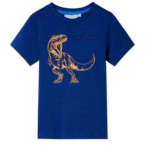 vidaXL T-shirt til b&oslash;rn str. 104 m&oslash;rkebl&aring;