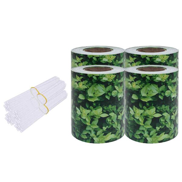 vidaXL havesk&aelig;rm 35x0,19 m 4 stk. PVC gr&oslash;n