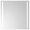 vidaXL LED badev&aelig;relsesspejl Transparent 40 x 40 cm h&aelig;rdet glas