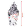 vidaXL buddhahoved-dekoration aluminium s&oslash;lvfarvet