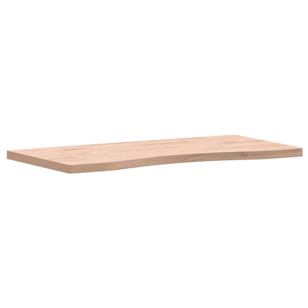 vidaXL skrivebordsplade 80x(36-40)x2,5 cm massivt b&oslash;getr&aelig;