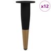 vidaXL M&oslash;belben 12 stk. Sort og Guld &Oslash; 40 x 98 mm Jern