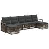 vidaXL Havesofa S&aelig;t 7 stk. Gr&aring; polyrattan