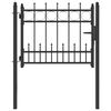 vidaXL Hegnport HORST 100 x 75 cm Metal Sort L&aring;ses