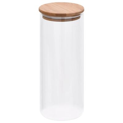 vidaXL opbevaringsglas med bambuslåg 6 stk. 1000 ml