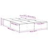 vidaXL Seng med opbevaring Beton Gr&aring; 150 x 200 cm Konstrueret tr&aelig;