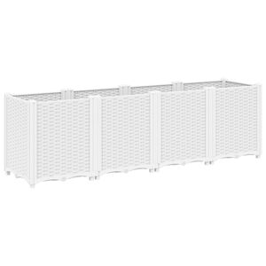 vidaXL plantekasse 160x40x53 cm PP hvid
