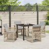 vidaXL Have Spisebordss&aelig;t 5 pcs Beige polyrattan