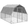 vidaXL h&oslash;nseg&aring;rd med tag 2,5x4x2,25 m galvaniseret st&aring;l