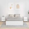 vidaXL Sengeborde 2 pcs Hvid 30,5 x 30 x 43 cm Konstrueret tr&aelig;