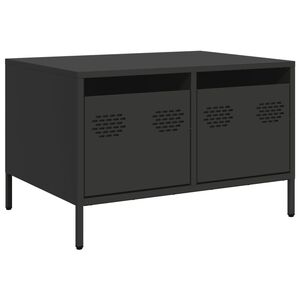 vidaXL tv-bord 68x50x43,5 cm koldvalset st&aring;l sort