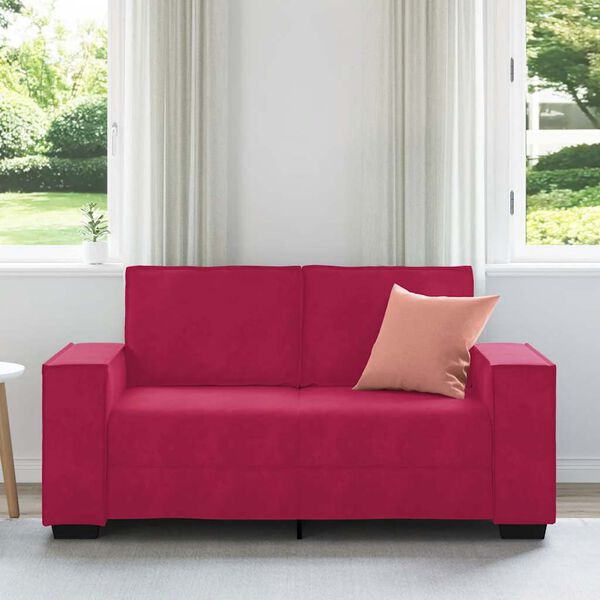 vidaXL 2-personers sofa 160x78x84 cm fl&oslash;jl vinr&oslash;d