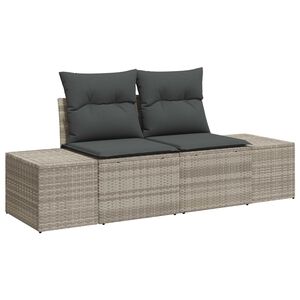 vidaXL Havemøbelsofa Grå 123 x 62 x 69cm polyrattan