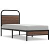 vidaXL sengeramme 75x190 cm uden madras konstrueret tr&aelig; brunt eg