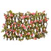 vidaXL espalier med kunstig vedbend 180x30 cm udvidelig m&oslash;rk pink