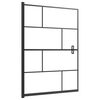 vidaXL bruseafsk&aelig;rmning 100x140 cm sikkerhedsglas sort