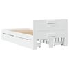 vidaXL Sengeramme med hovedgærde uden madras Hvid 100x200 cm