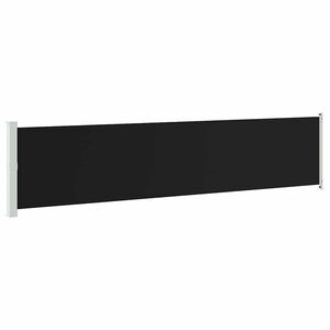 vidaXL sammenrullelig sidemarkise til terrassen 140x600 cm sort