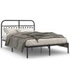 vidaXL sengeramme med sengegavl 140x200 cm metal sort