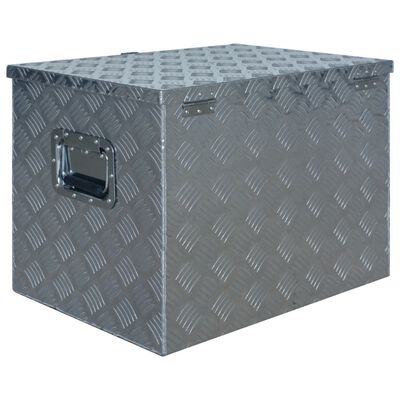 vidaXL aluminiumskasse 610 x 430 x 455 mm sølvfarvet