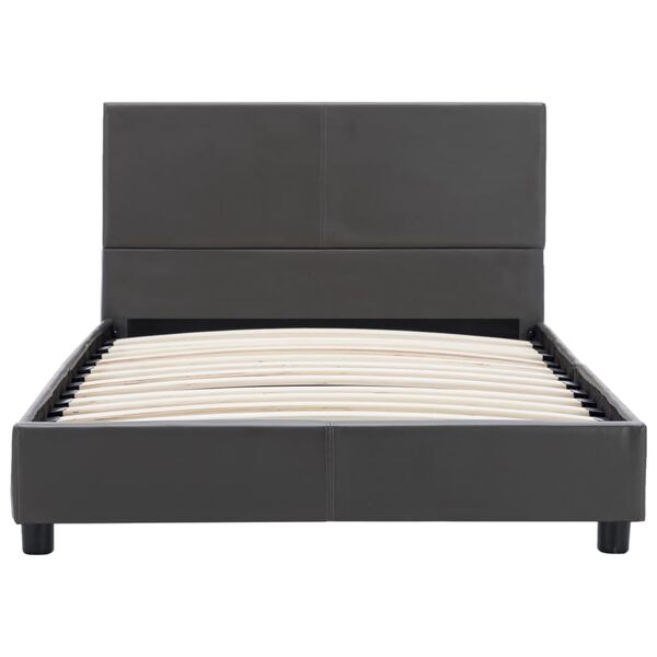 vidaXL sengestel 100x200 cm kunstl&aelig;der gr&aring;