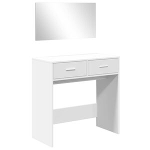 vidaXL makeupbord med spejl 80x39x80 cm hvid