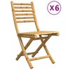 vidaXL Klapstole 6 stk. 43x54x88 cm bambus