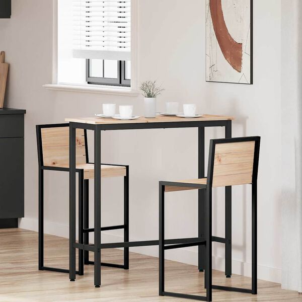 vidaXL bord Naturfarvet 100 x 40 x 101 cm Ingeni&oslash;rtr&aelig; og st&aring;l