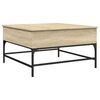 vidaXL sofabord 80x80x45 cm konstrueret tr&aelig; og metal sonoma-eg