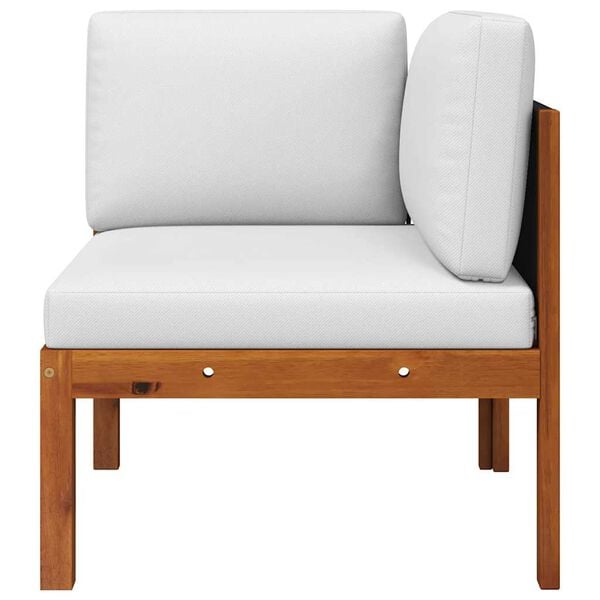 vidaXL havehj&oslash;rnesofaer 2 stk. med hynder tr&aelig; akacie og reb