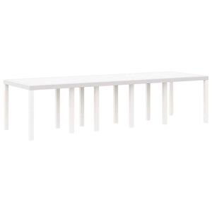vidaXL Havem&oslash;bel Bord Hvid 300 x 100 x 73 cm polyrattan