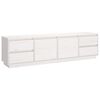 vidaXL tv-bord 176x37x47,5 cm massivt fyrretr&aelig; hvid