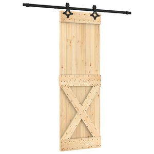 vidaXL Skyded&oslash;r 70 x 210 cm Massivt Fyrretr&aelig; (Ubehandlet)