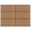 vidaXL Terrasse Flise 6 pcs Brun 60 x 30 cm WPC