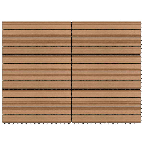 vidaXL Terrasse Flise 6 pcs Brun 60 x 30 cm WPC