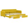 vidaXL daybed med udtr&aelig;k og skuffer 80x200 cm velour gul