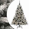 vidaXL Kunstigt juletr&aelig; med julekugle 120 cm 150 LED'er Varm hvid