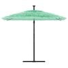vidaXL haveparasol med st&aring;lstang 269x269x235 cm gr&oslash;n