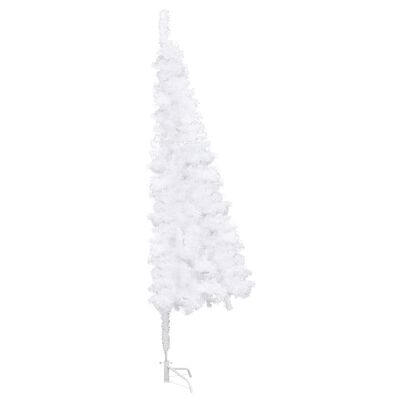 vidaXL kunstigt juletræ til hjørner LED og kuglesæt 240 cm PVC hvid