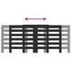 vidaXL radiatorskjuler 205x21,5x83,5 cm konstrueret tr&aelig; sort