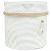 vidaXL opbevaringskurv Ø38x36 cm bomuld hvid