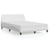 vidaXL sengeramme Dover 137x190 cm kunstl&aelig;der hvid