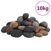 vidaXL polerede sm&aring;sten 10 kg 5-8 cm flerfarvet