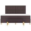 vidaXL Box spring seng med madras M&oslash;rkebrun 180 x 200 cm Stof