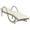 vidaXL liggestole 2 stk. med bord polyrattan beige