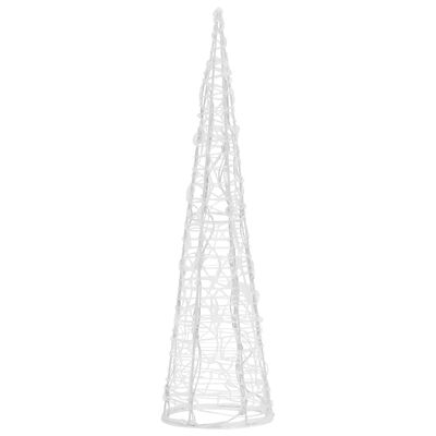 vidaXL dekorativ lyspyramide LED 60 cm akryl kold hvid
