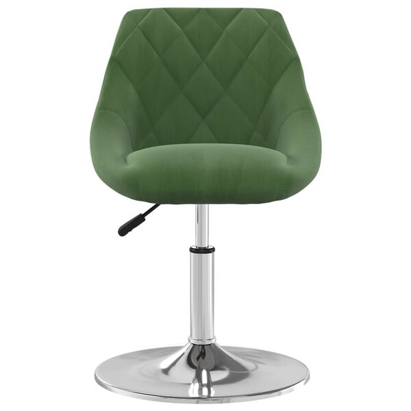 vidaXL drejelige spisebordsstole 6 stk. fl&oslash;jl m&oslash;rkegr&oslash;n