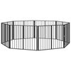 vidaXL Hunded&oslash;r 8 stk. Sort 100 x 80 cm Galvaniseret st&aring;l