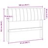 vidaXL Polstret sengegavl Sort 100 cm Massiv fyrretr&aelig;
