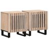 vidaXL sengeborde 2 stk. 40x34x46 cm massivt bleget mangotr&aelig;